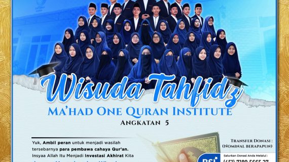 Wisuda mahasantri Ma’had One Qur’an Institute
