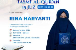 Tasmi Al-Qur’an 15 Juz : Ananda Rina Haryanti