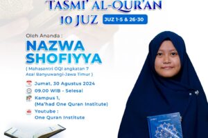 Tasmi Al Quran 10 Juz Sekali Duduk : Nazwa Shofiyya