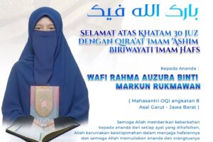 Selamat Atas Khatam 30 Juz Dengan Qira’at Imam Ashim
